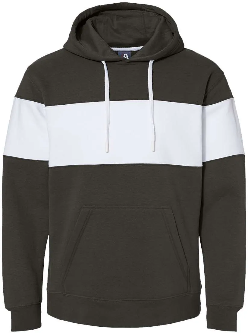 J. America Varsity Fleece Colorblocked Hooded Sweatshirt