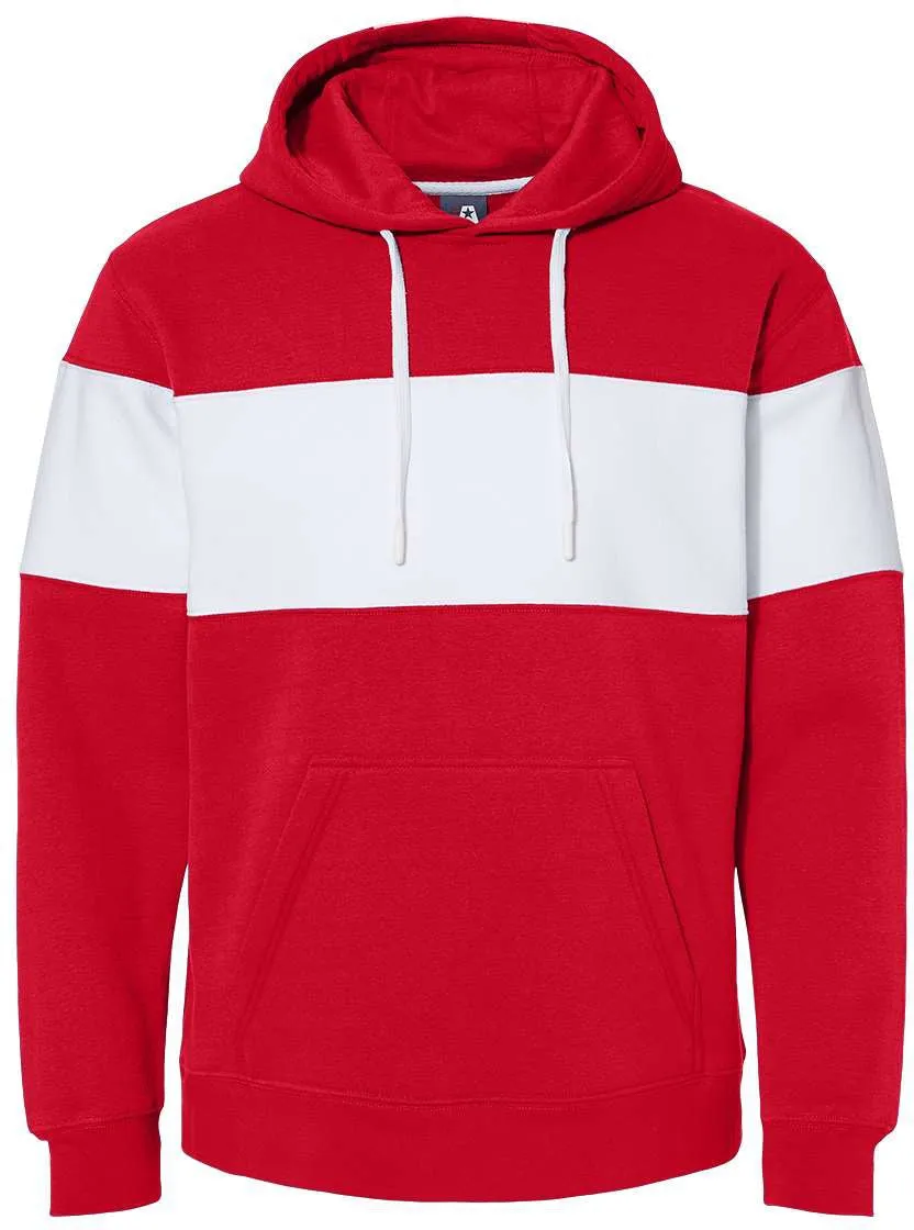 J. America Varsity Fleece Colorblocked Hooded Sweatshirt
