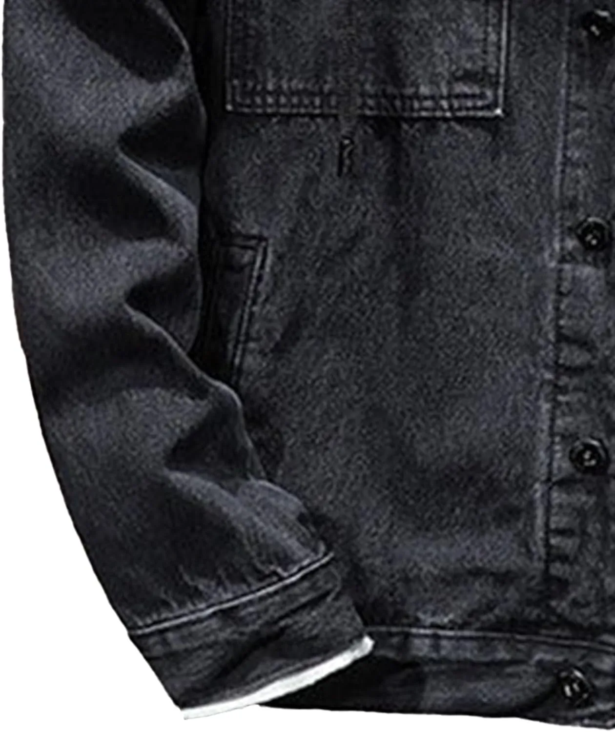 JEKE-DG Men Hoodie Jean Jacket Casual Slim Fit Denim Jacket Casual Long Sleeve Distressed Trucker Outwear with Hood