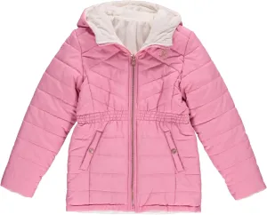 Juicy Couture Girls Reversable Coat, Faux Fur Hooded Winter Jacket, Warm Padded Parka Hoodie, Kids Heavyweight Winter Coat