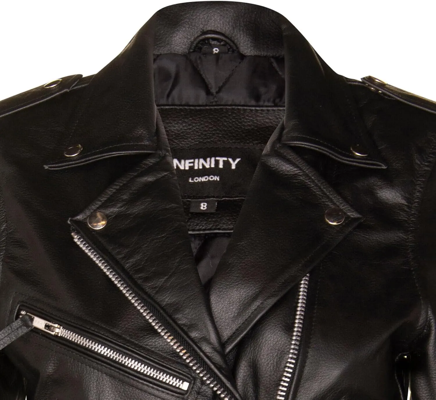Ladies Black FRINGE Leather Brando TASSELED Motorcycle Retro Cow Hide Biker Jacket
