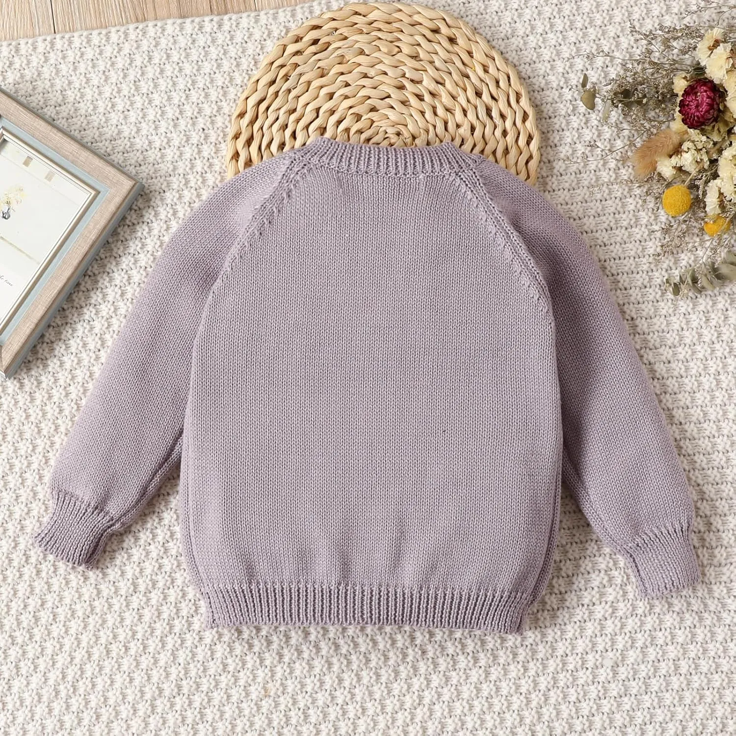 Lamgool Infant Baby Pullover Sweater Knitted Button Down Toddler Kids Sweatshirt for Spring