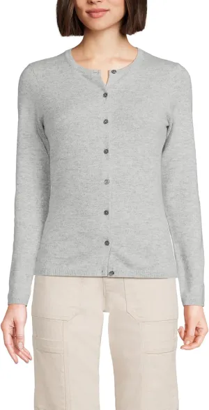 Lands' End Women's Cashmere Cardigan Sweater