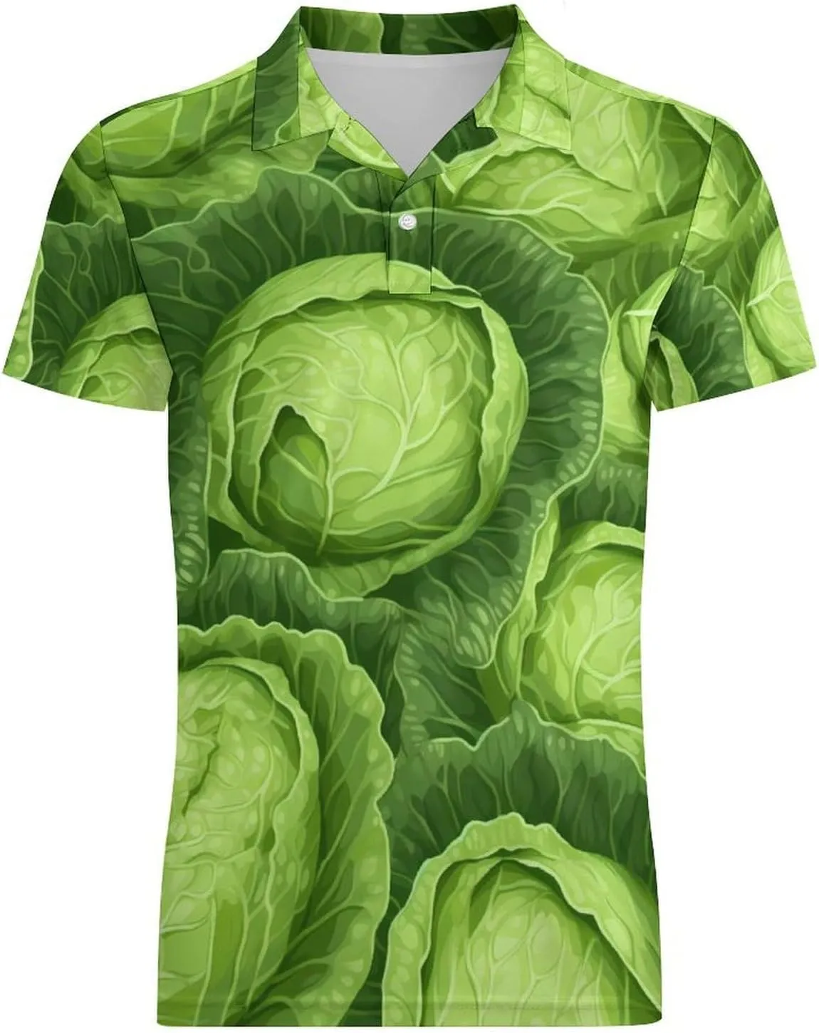 Lettuce Vegetable Men's Polo Shirt Short Sleeve Casual Athletic Quick Dry Golf T-Shirts