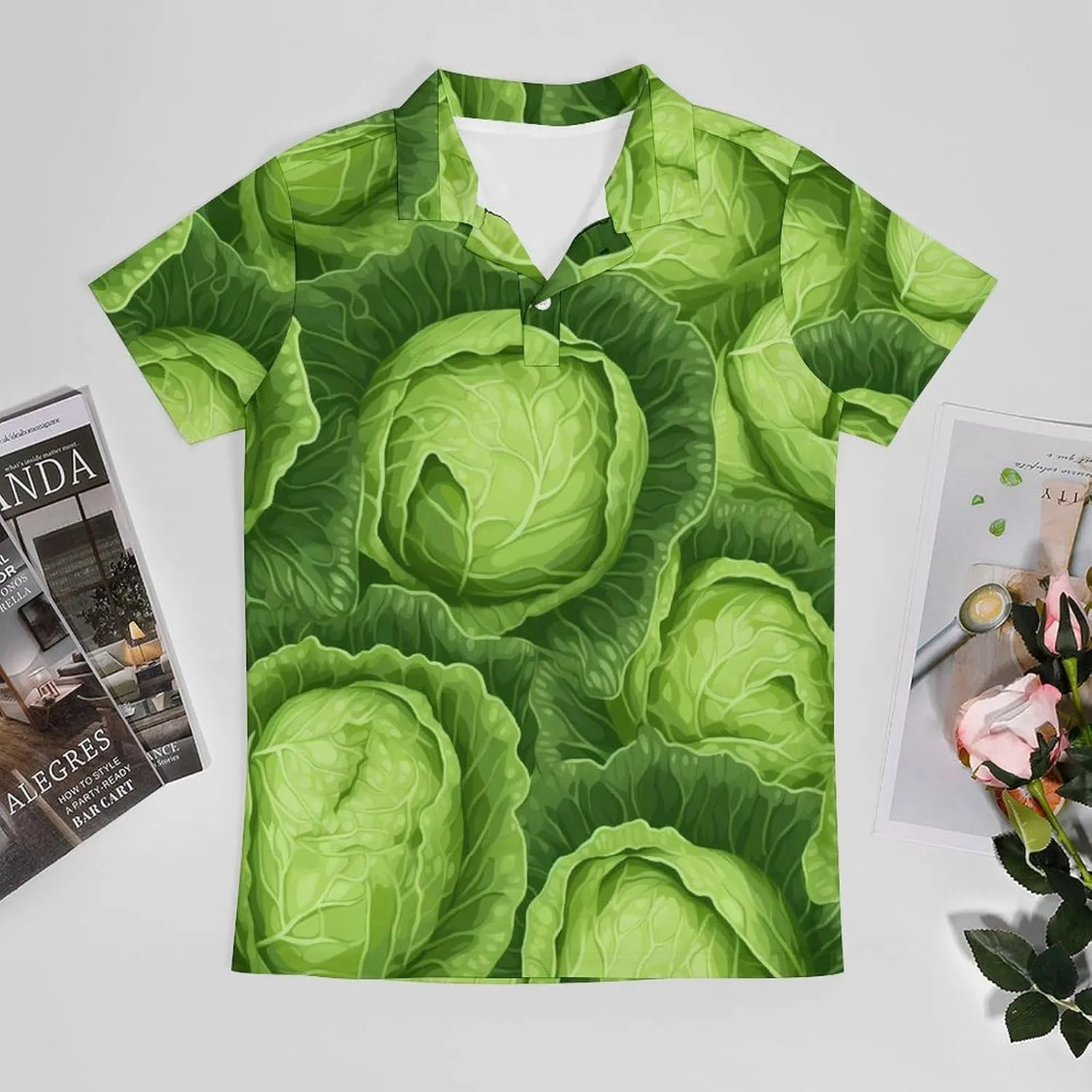 Lettuce Vegetable Men's Polo Shirt Short Sleeve Casual Athletic Quick Dry Golf T-Shirts