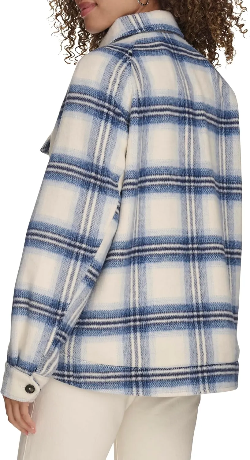 Levi's Women's Zoe Relaxed Wool Plaid Shirt Jacket