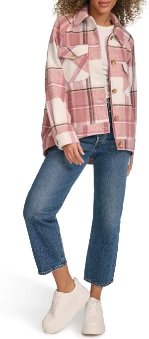 Levi's Women's Zoe Relaxed Wool Plaid Shirt Jacket