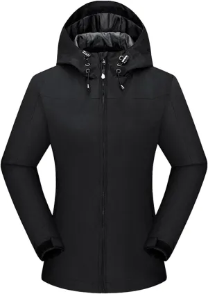 Lightweight Rain Jacket for Women Waterproof Outdoor Hooded Rain Coat Slim Fit Trench Coats Windbreaker Jacket