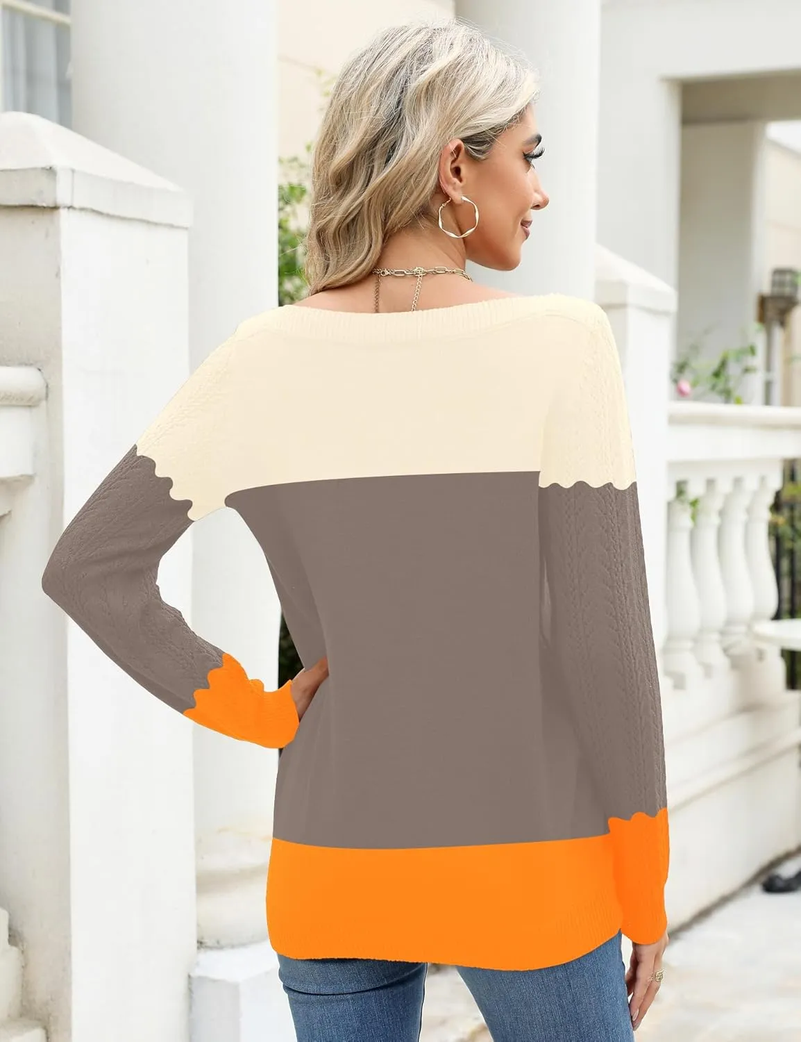 LOMON Women's Light Sweater Long Sleeve Knit Pullover Boat Neck Casual 2024 Winter Fitted Sweater