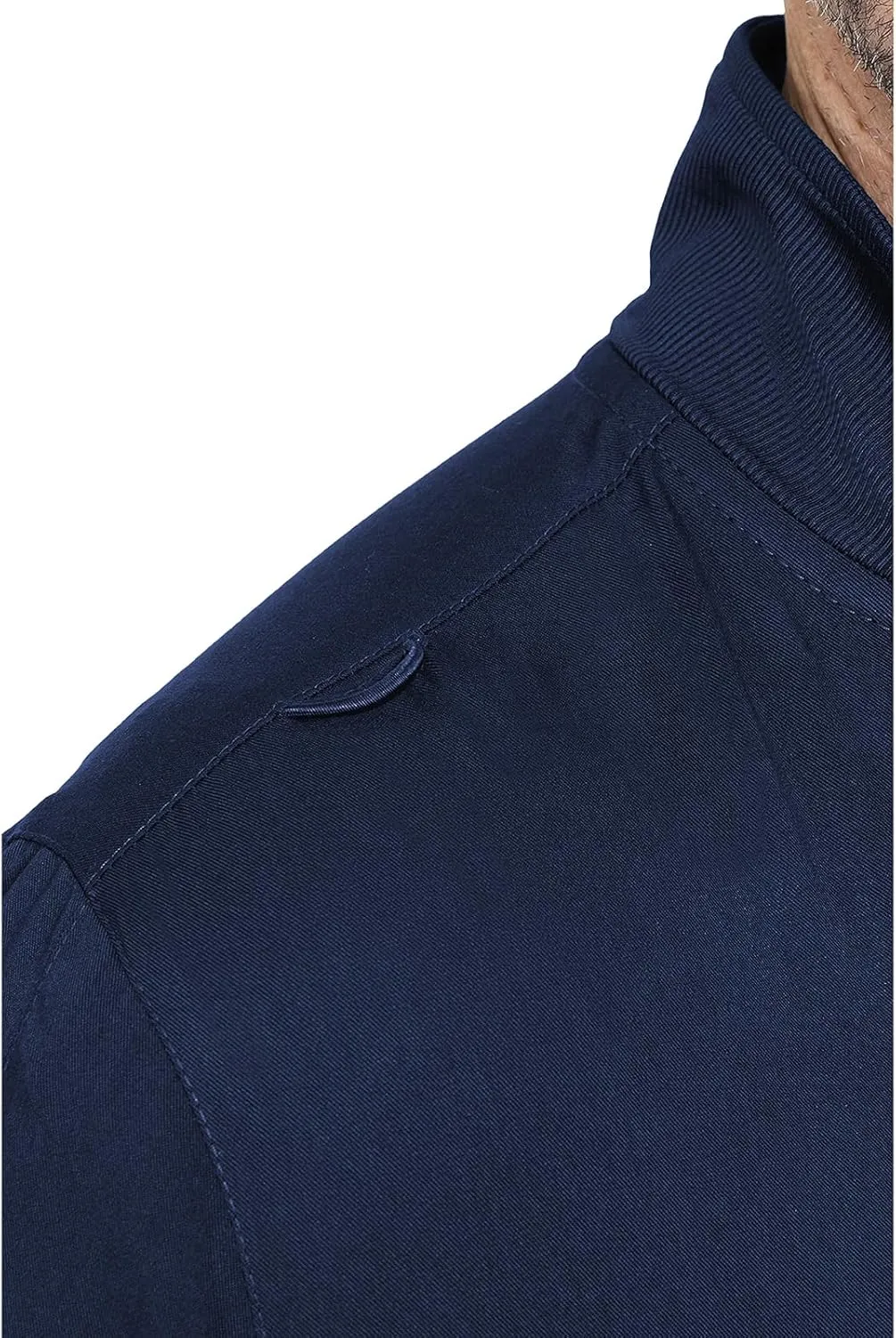 Med Couture Men's Warm-Up Jacket with 3 Pockets, Zip Front Closure and 2-Way Stretch Fabric - MC7678