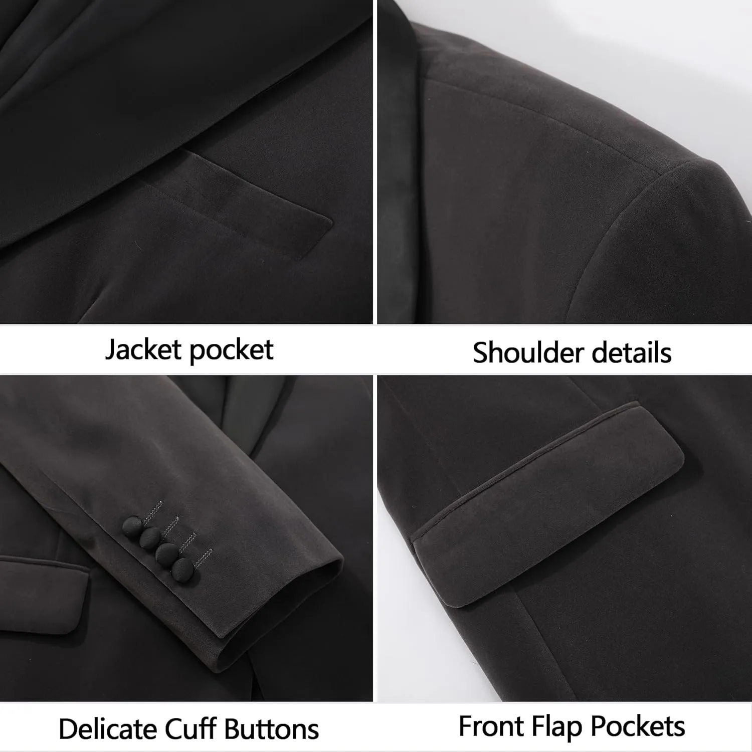 Men Suit Blazer Tuxedo Slim Fit Velvet Party Wedding Prom