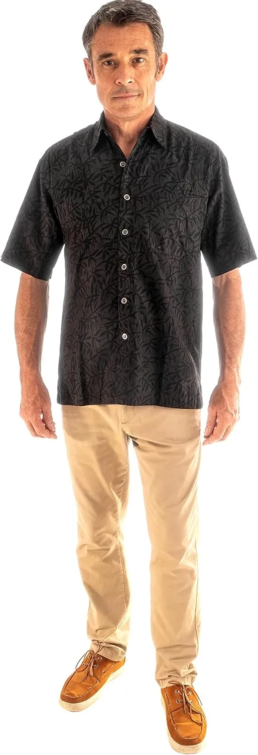Men's Big and Tall Short Sleeve Hawaiian Tropical Cotton Shirt