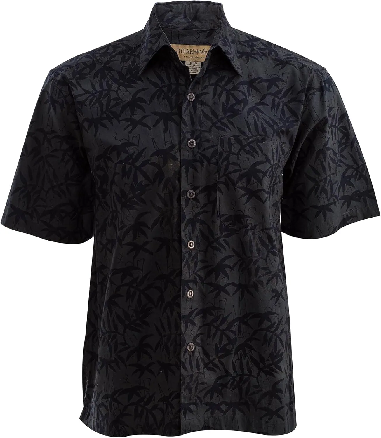 Men's Big and Tall Short Sleeve Hawaiian Tropical Cotton Shirt