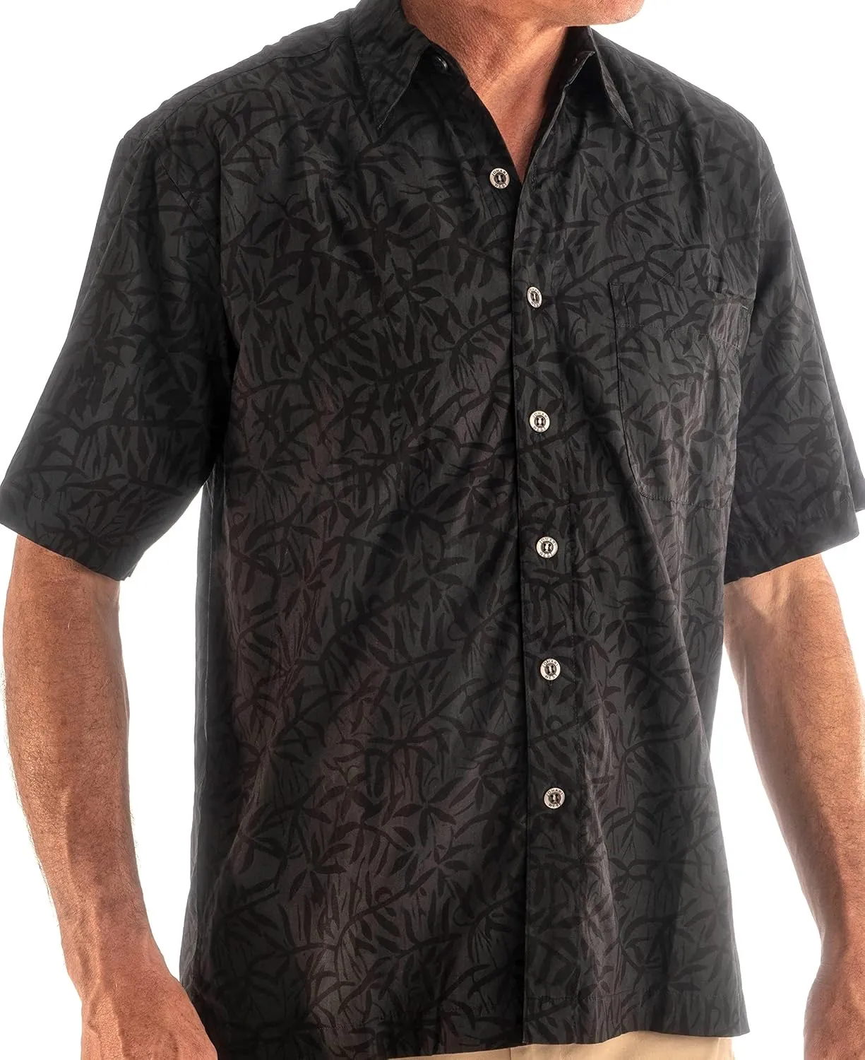 Men's Big and Tall Short Sleeve Hawaiian Tropical Cotton Shirt
