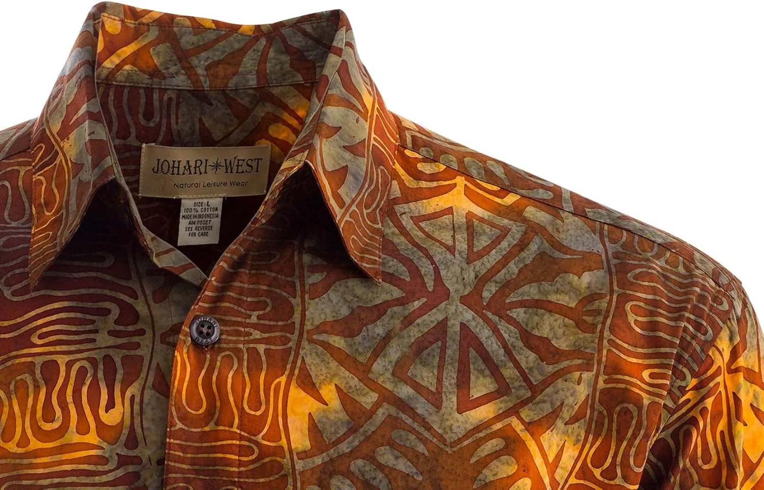 Men's Big and Tall Short Sleeve Tropical Hawaiian Cotton Shirt