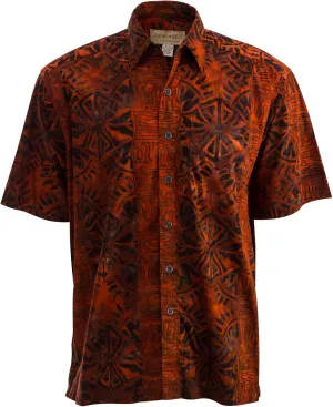 Men's Big and Tall Short Sleeve Tropical Hawaiian Cotton Shirt