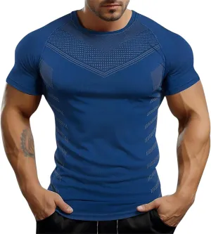 Mens Casual Slim Fit Short Sleeve T-Shirts Soft Lightweight Crew-Neck Size Baseball Shirt