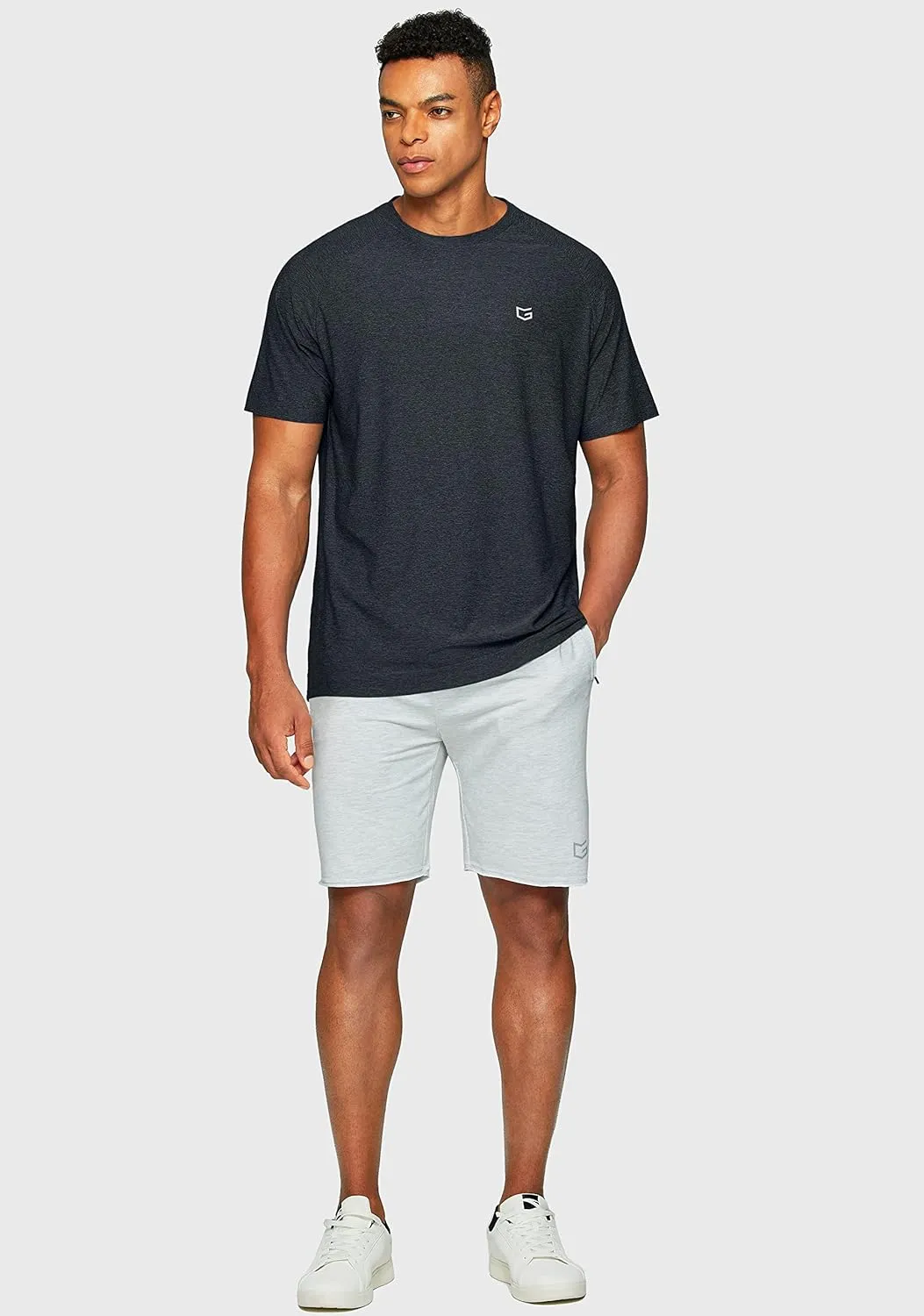 Men's Dry Fit Short Sleeve T-Shirt Crewneck Lightweight Tee Shirts for Men Workout Athletic Casual