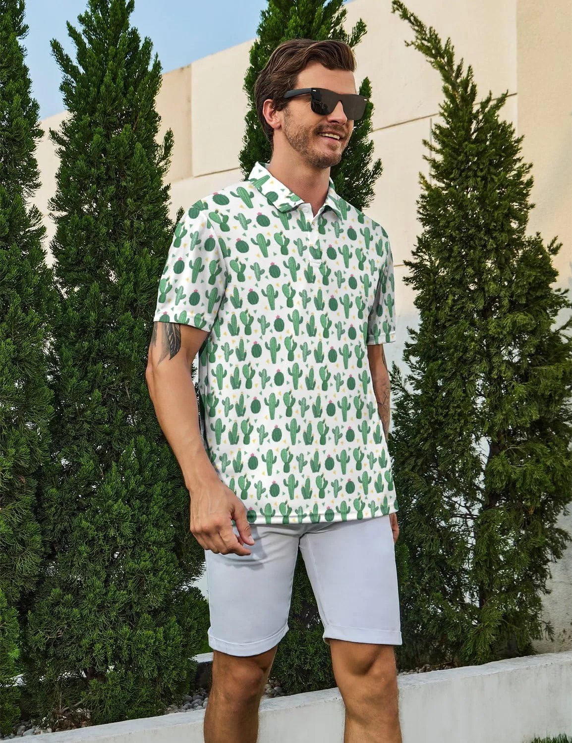 Men's Polo Shirts Golf Shirts for Men Quick-Dry Moisture Wicking Polo Shirt Short Sleeve Polo Shirts