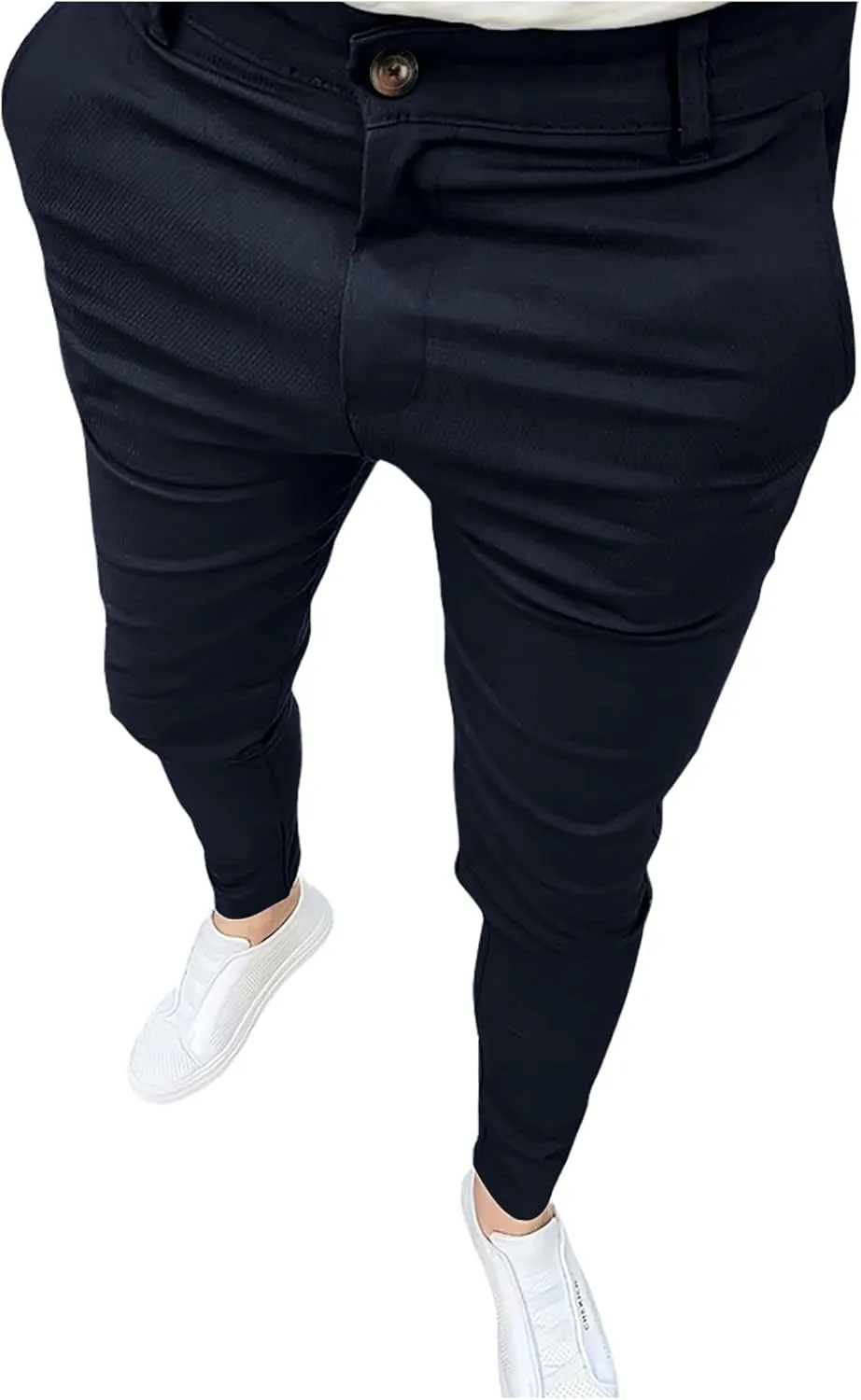 Men's Stretch Dress Pants Slim Fit Business Casual Suit Pants Work Golf Pants with Pockets