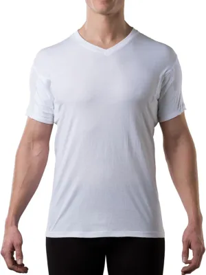 Men's Sweatproof Undershirt | Cotton V Neck | Original Fit | with Sweat Pads
