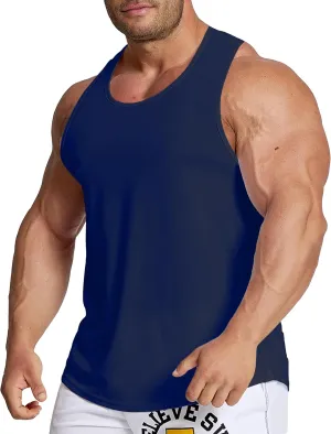 Men's Workout Trainning Tank Tops Slim Fit Muscle T Shirt Quick Dry Runnning Top Athletic Gym Tee