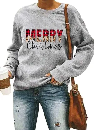 Merry Christmas Shirts for Women Merry and Bright Sweatshirts Xmas Tree Gnomes Graphic Tee Winter Snowman Fleece Top