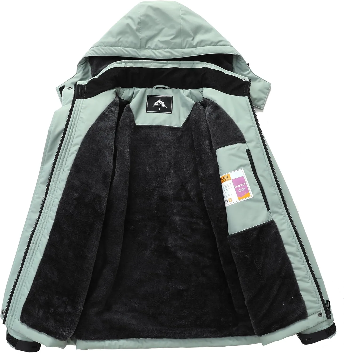 MOERDENG Women's Grey Winter Ski Jacket