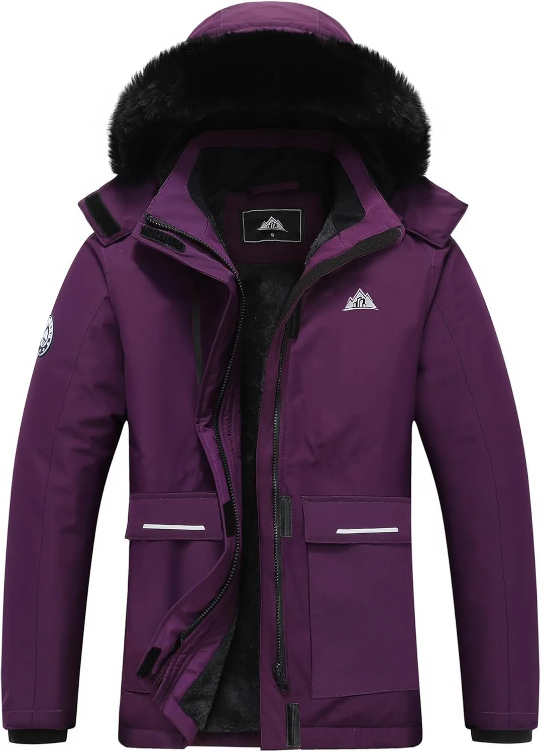 MOERDENG Women's Waterproof Winter Snow Coat Windproof Ski Jacket Hooded Snowboarding Jackets