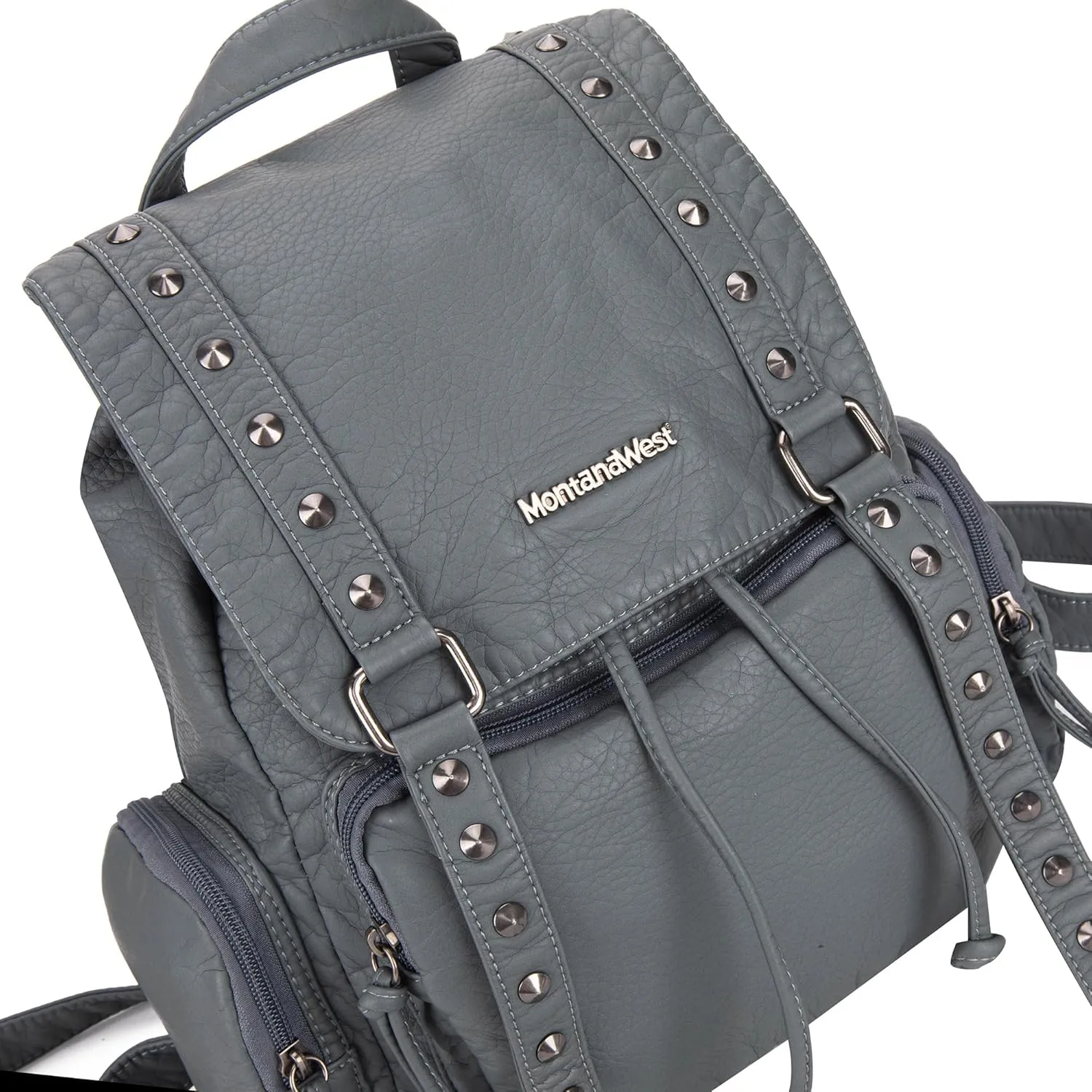Montana West Backpack Purse for Women Trendy Satchel Backpack Washed Leather Drawstring Daypack for Casual Travel