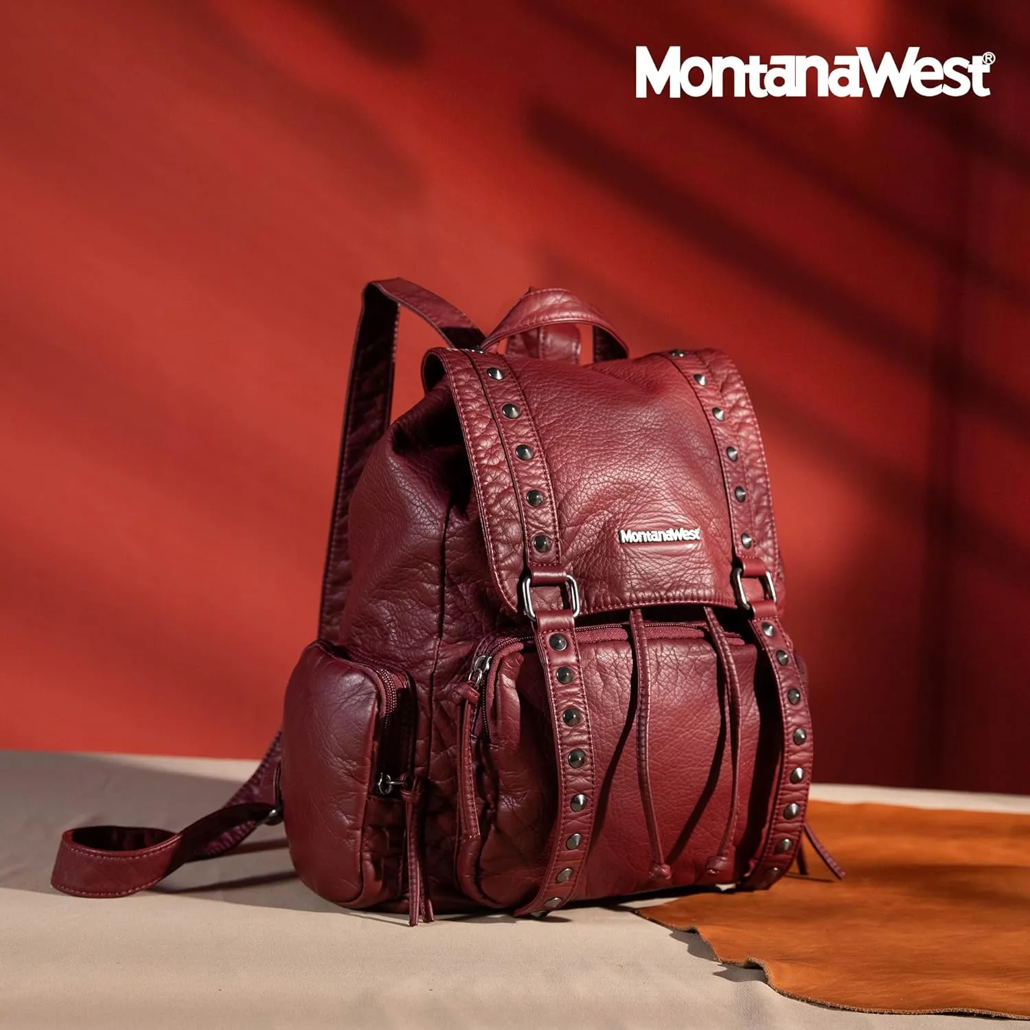 Montana West Backpack Purse for Women Trendy Satchel Backpack Washed Leather Drawstring Daypack for Casual Travel