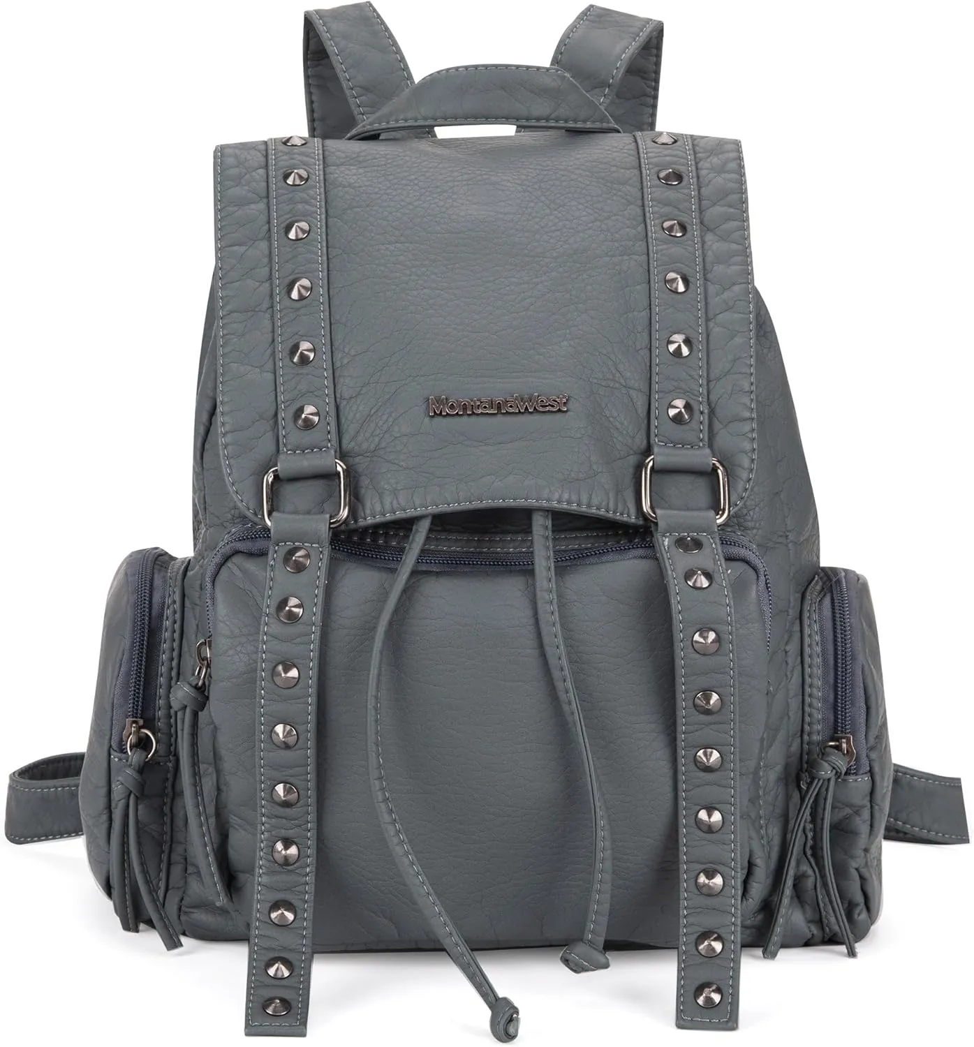 Montana West Backpack Purse for Women Trendy Satchel Backpack Washed Leather Drawstring Daypack for Casual Travel