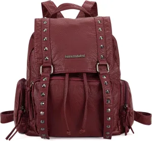 Montana West Backpack Purse for Women Trendy Satchel Backpack Washed Leather Drawstring Daypack for Casual Travel