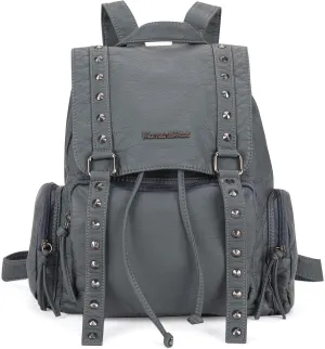 Montana West Backpack Purse for Women Trendy Satchel Backpack Washed Leather Drawstring Daypack for Casual Travel