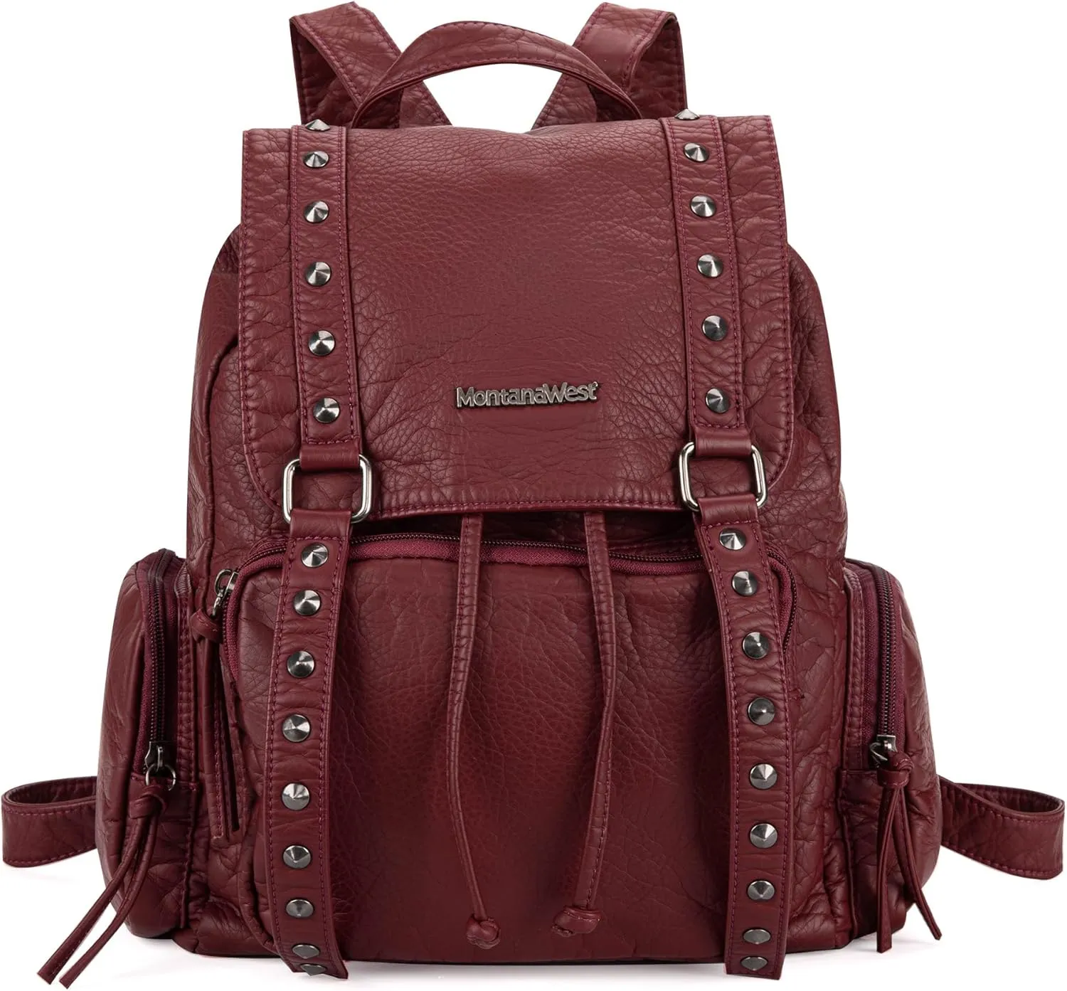 Montana West Backpack Purse for Women Trendy Satchel Backpack Washed Leather Drawstring Daypack for Casual Travel