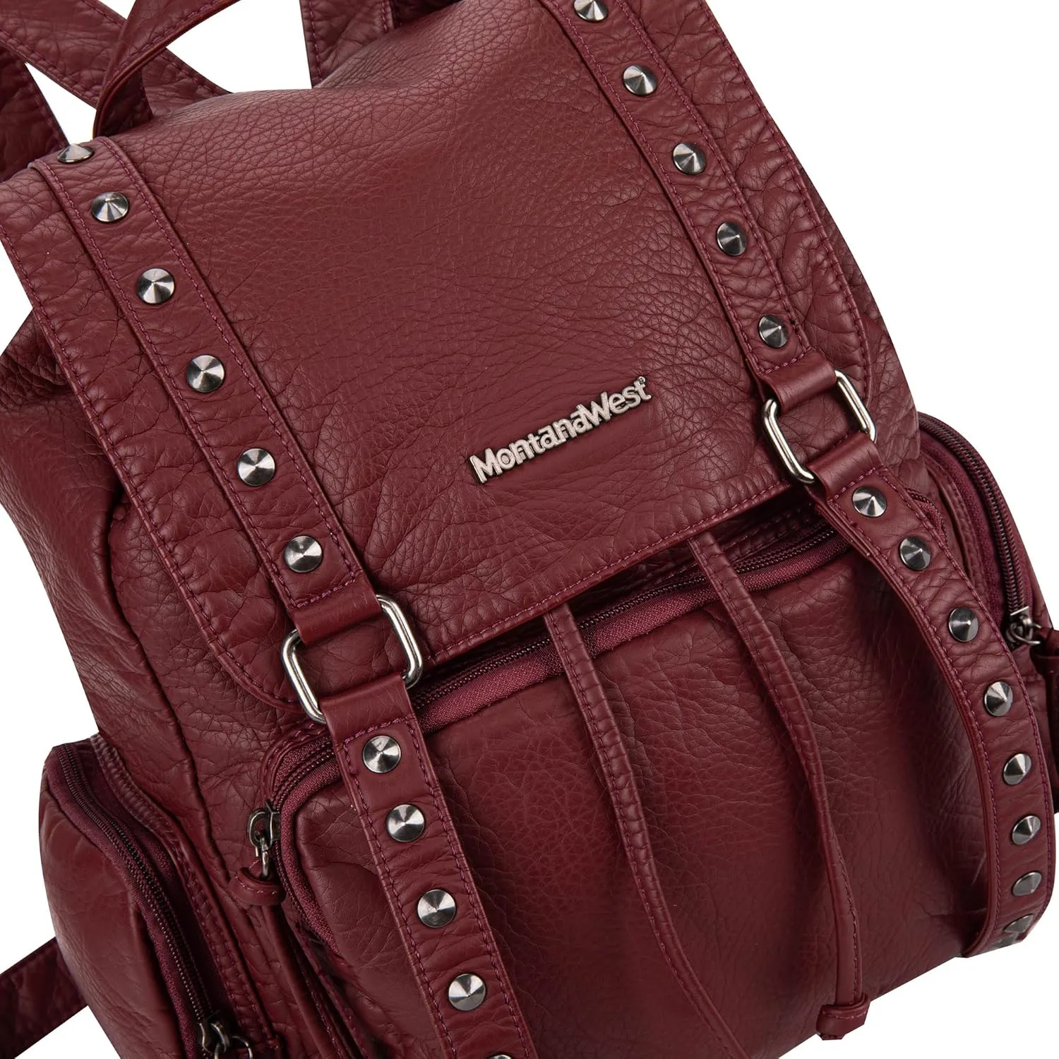 Montana West Backpack Purse for Women Trendy Satchel Backpack Washed Leather Drawstring Daypack for Casual Travel
