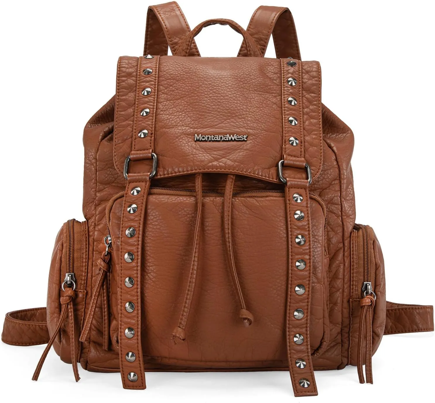 Montana West Backpack Purse for Women Western Trendy Satchel Backpack Washed Leather Drawstring Daypack for Casual Travel