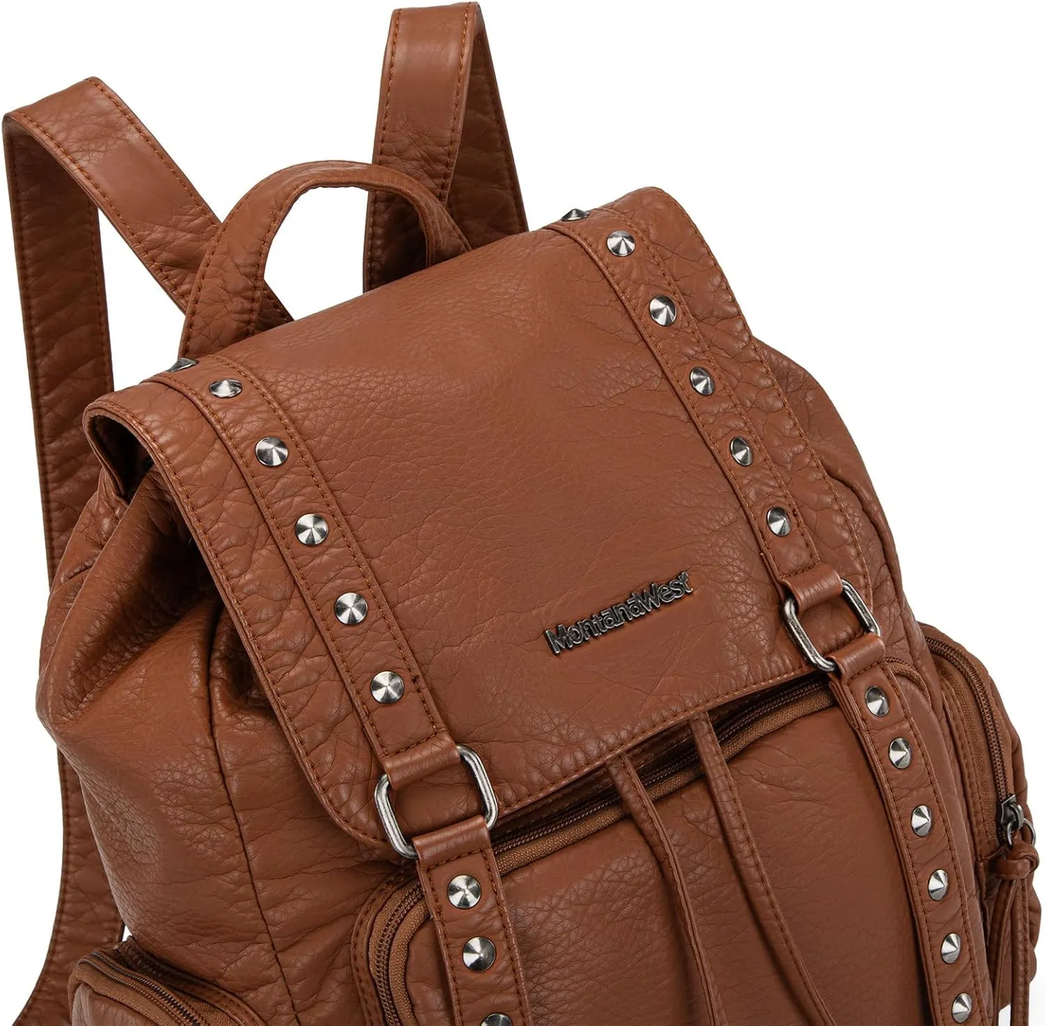 Montana West Backpack Purse for Women Western Trendy Satchel Backpack Washed Leather Drawstring Daypack for Casual Travel