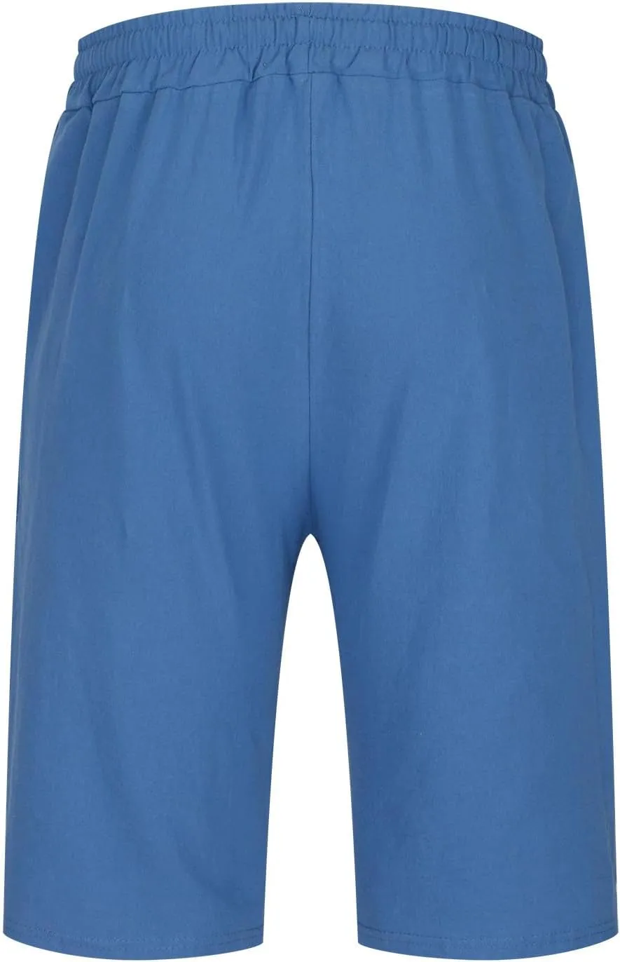 Muscularfit Beach Shorts for Men Summer Casual Cotton Linen Shorts Loose Fit Elastic Waist Drawstring Work Utility Shorts