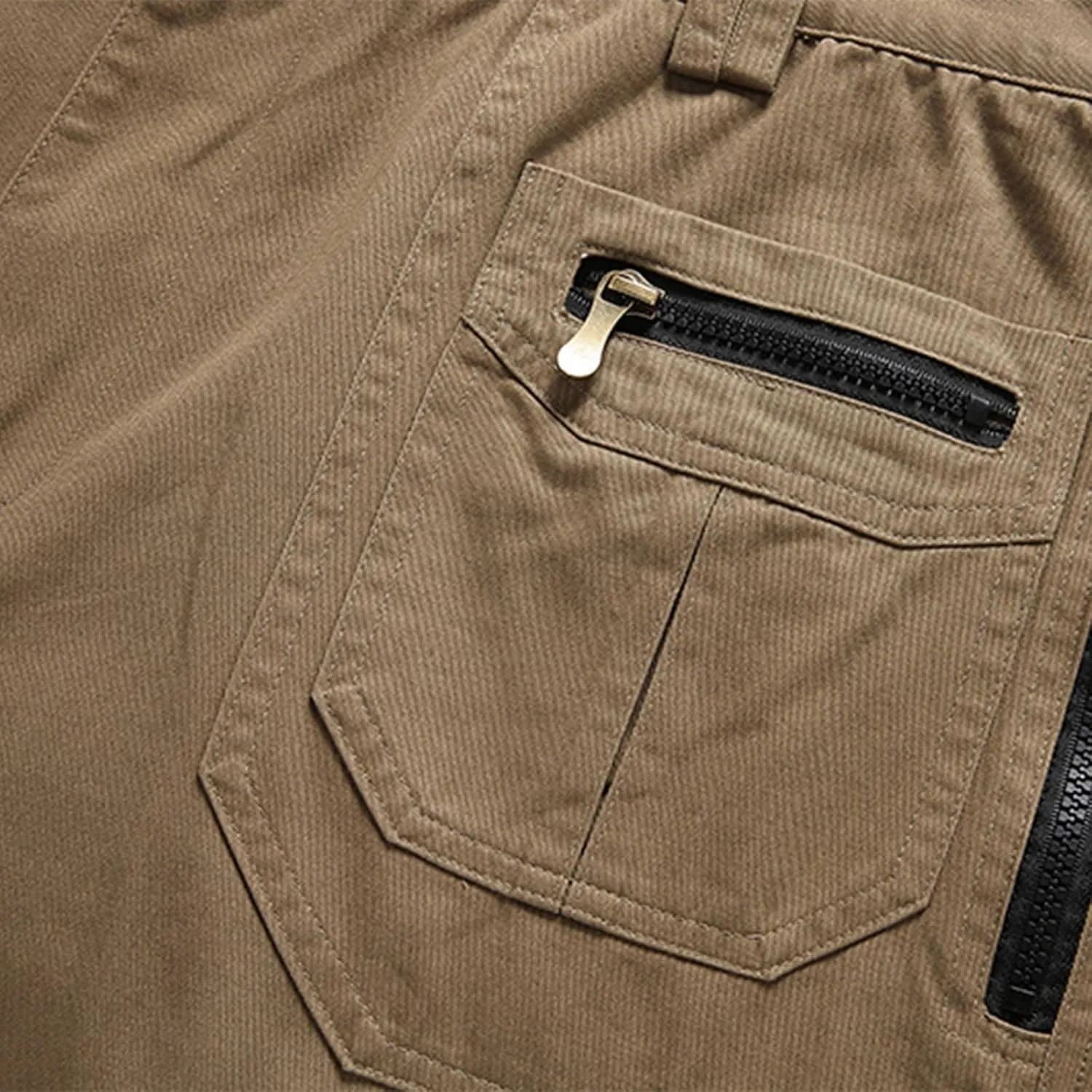 Muscularfit Black Cargo Pants for Men Outdoor Fashion Cotton Multi Pockets Tactical Trousers Comfort Stretch Sweatpants 2023