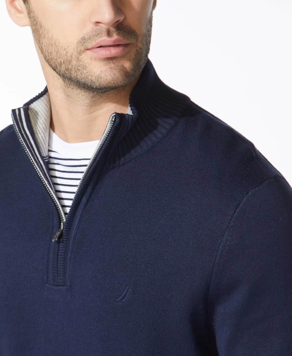 Nautica Men's Quarter-Zip Sweater