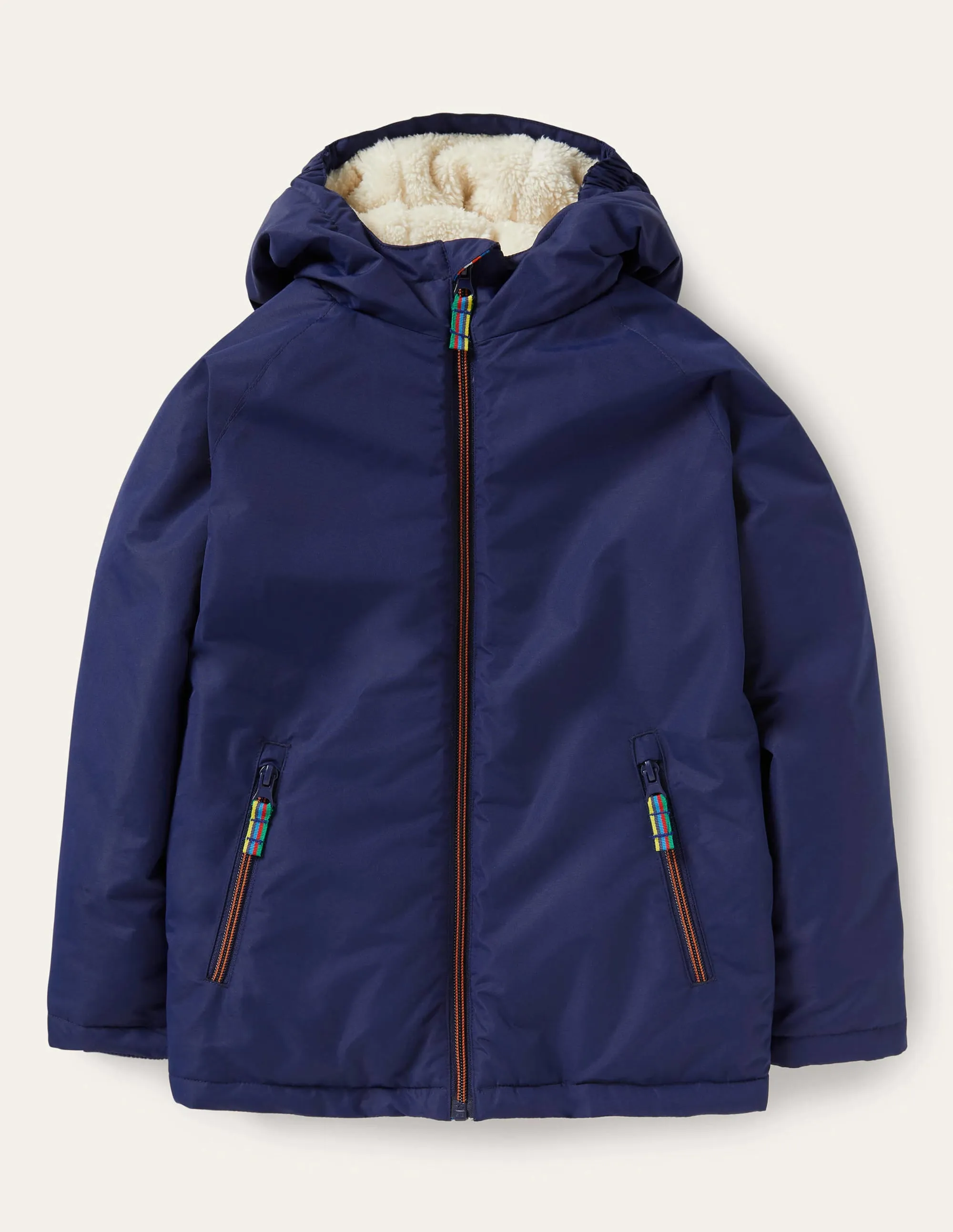 Navy Sherpa-lined Anorak-College Navy