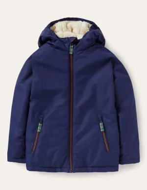 Navy Sherpa-lined Anorak-College Navy