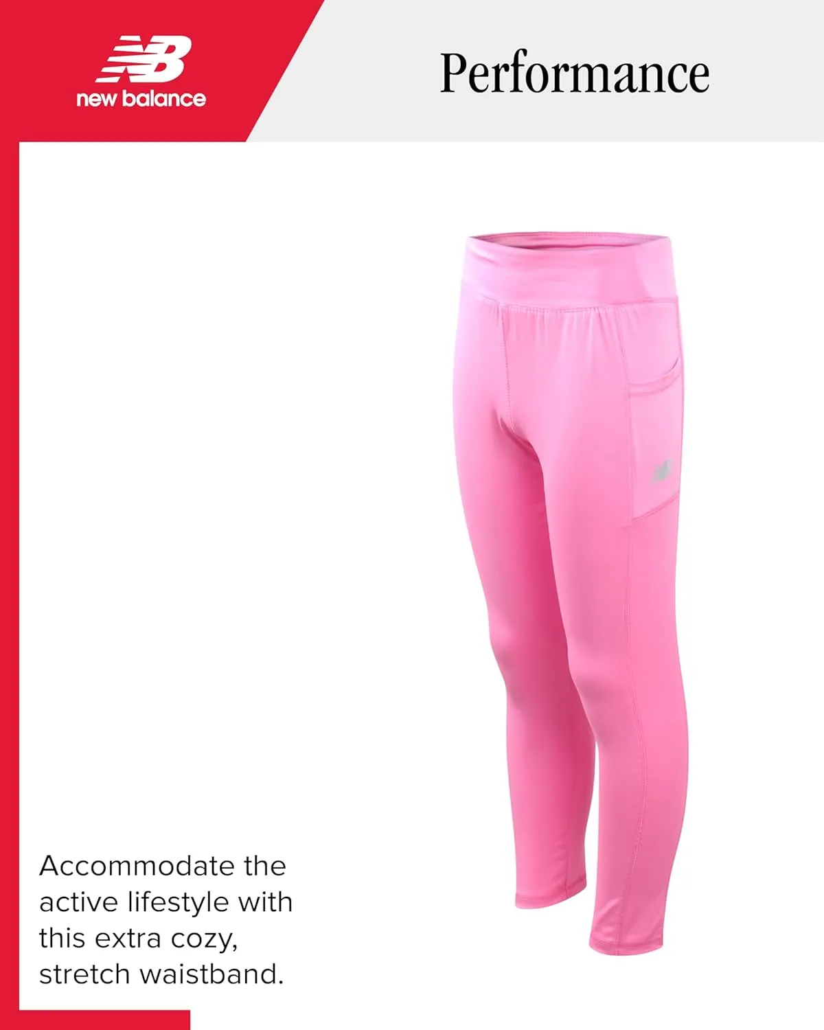 New Balance Girls' Active Leggings Set - 2 Piece Short Sleeve Tee and Athletic Leggings Activewear Sets for Girls (7-16)
