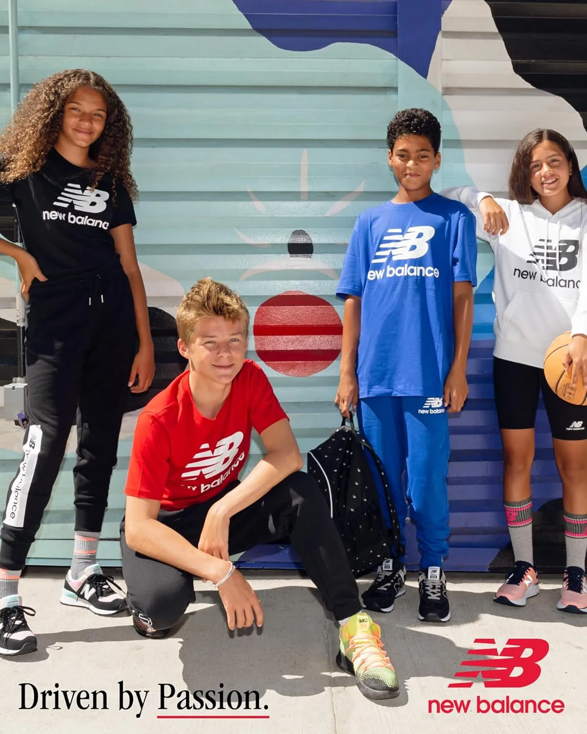 New Balance Girls' Active Leggings Set - 2 Piece Short Sleeve Tee and Athletic Leggings Activewear Sets for Girls (7-16)