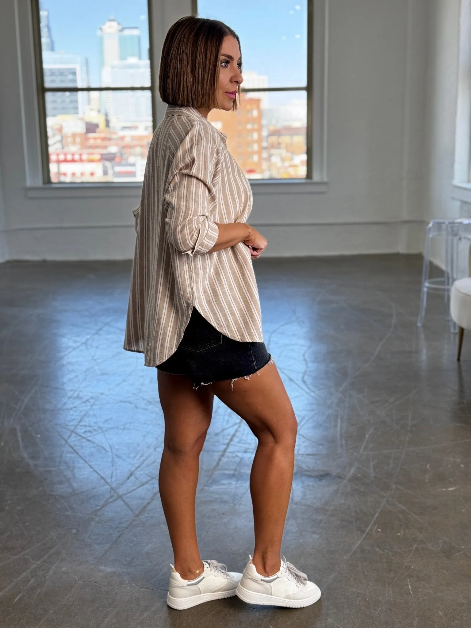 Perfect Linen Stripe Top by Z Supply
