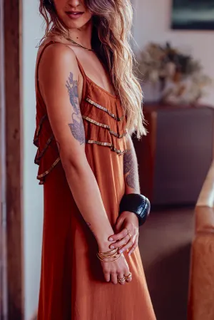 QUEEN DRESS BROWN