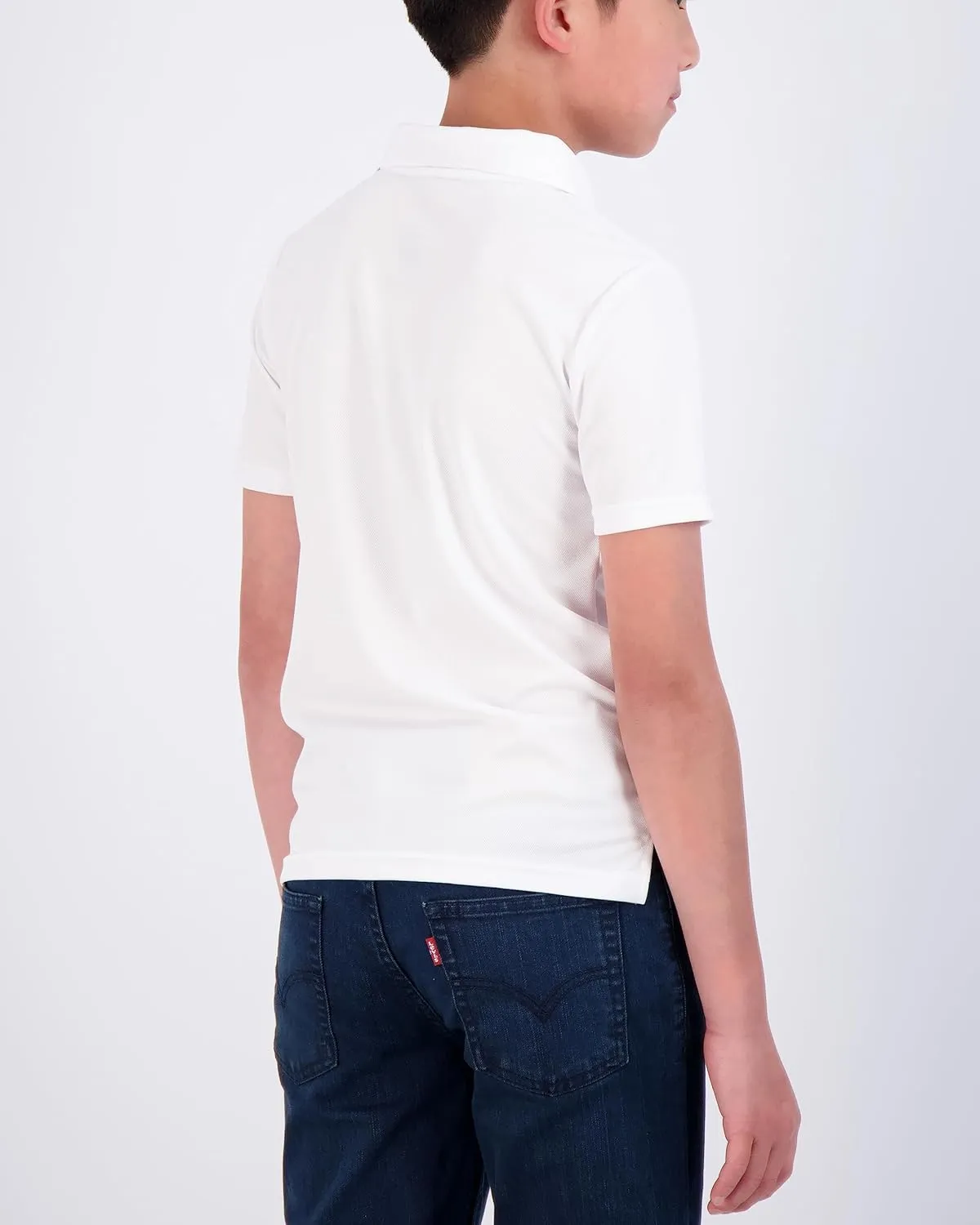 Real Essentials 3 Pack: Boy's Short Sleeve Polo Shirt - School Uniform Active Performance Golf (Ages 4-16)
