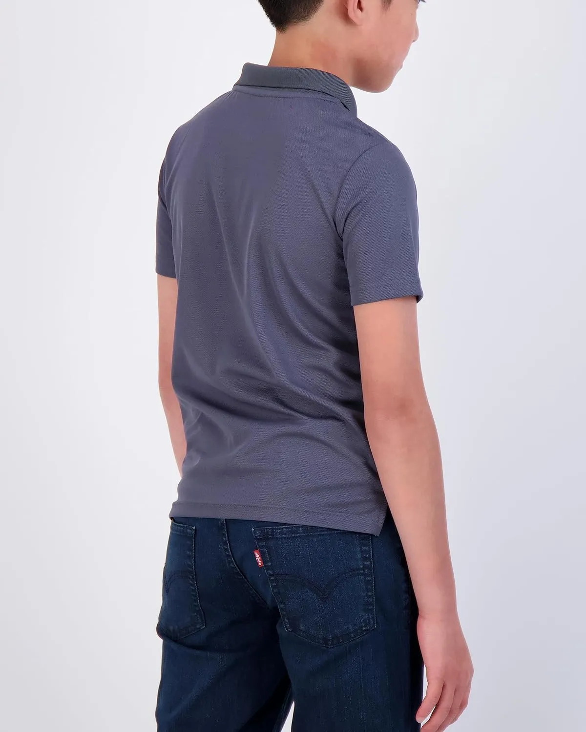 Real Essentials 3 Pack: Boy's Short Sleeve Polo Shirt - School Uniform Active Performance Golf (Ages 4-16)