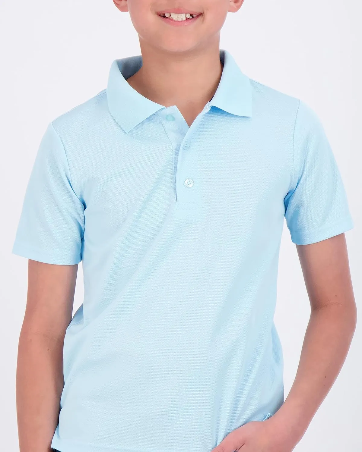 Real Essentials 3 Pack: Boy's Short Sleeve Polo Shirt - School Uniform Active Performance Golf (Ages 4-16)